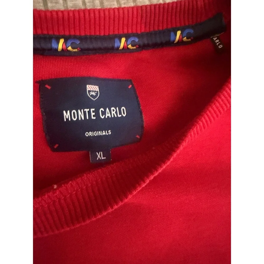 Monte Carlo Originals Red Life Is An Adventure Graphic Sweatshirt Mens‎ XL